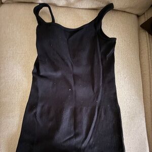 Maternity Black Ribbed Sleeveless Jumpsuit